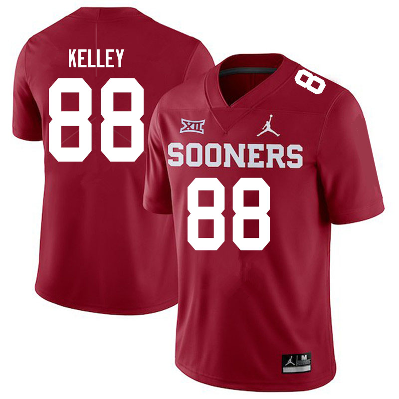 Men #88 Jordan Kelley Oklahoma Sooners Jordan Brand College Football Jerseys Sale-Crimson - Click Image to Close
